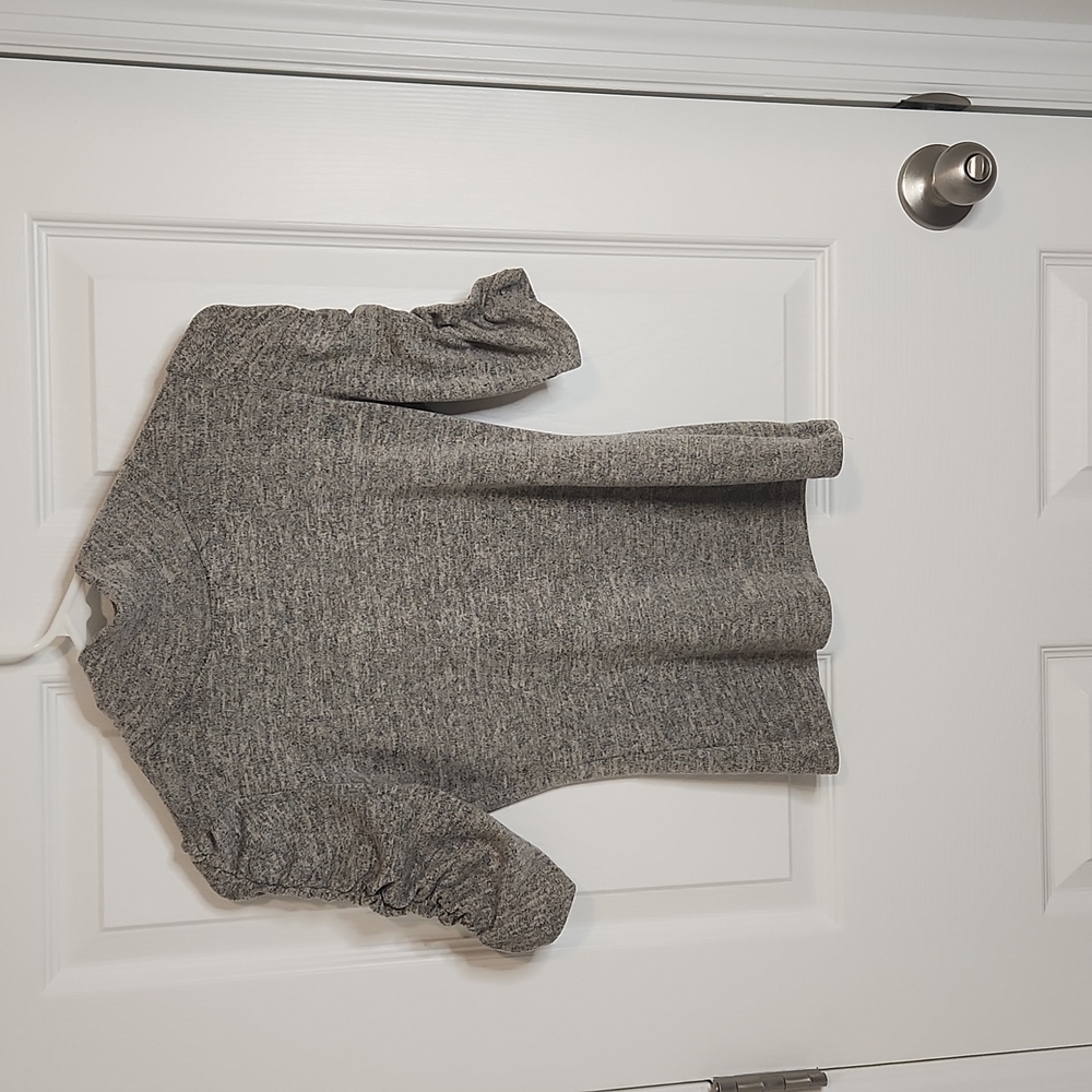 Grey keyhole turtleneck